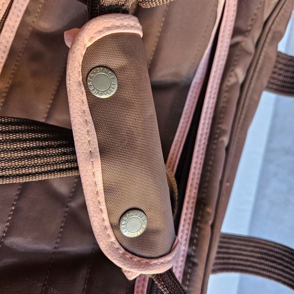 Sherpa Original Pet Carrier Small 14x9x8.5 Brown Pink Travel Bag Portable Kennel - Picture 11 of 16